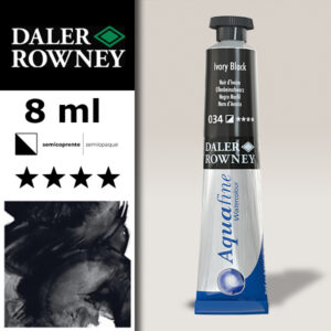 034 - Nero d'Avorio Acquerello 8 ML Aquafine Daler Rowney
