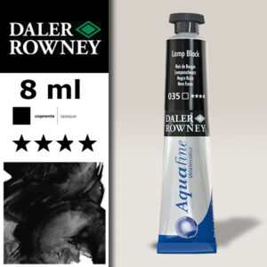 035 - Nero Fumo Acquerello 8 ML Aquafine Daler Rowney