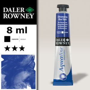 123 - Blu Oltremare Scuro Acquerello 8 ML Aquafine Daler Rowney