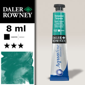 157 - Turchese Trasparente Acquerello 8 ML Aquafine Daler Rowney