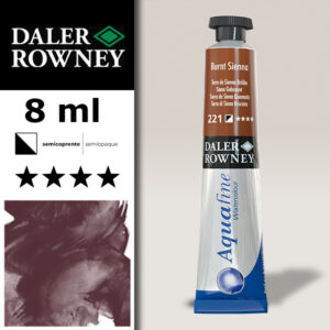221 - Terra di Siena Bruciata Acquerello 8 ML Aquafine Daler Rowney