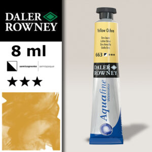 663 - Ocra Gialla Acquerello 8 ML Aquafine Daler Rowney