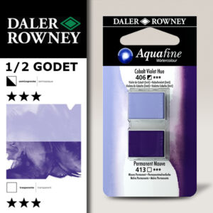 009 - 406 Violetto Cobalto imit. e 413 Malva Permanente - Acquerello 1/2 Godet Aquafine Daler Rowney