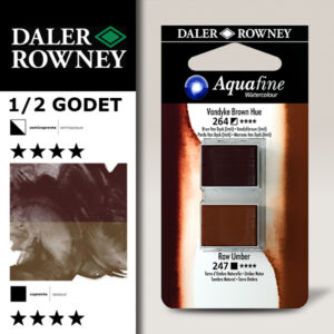 020 - 264 Bruno Van Dyck imit. e 247 Terra d'Ombra Naturale - Acquerello 1/2 Godet Aquafine Daler Rowney