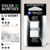 023 - 009 Bianco di Titanio e 001 Bianco di China - Acquerello 1/2 Godet Aquafine Daler Rowney