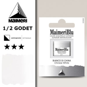 013 - Bianco Di China Colori Acquerello 1/2 Godet Maimeri Blu