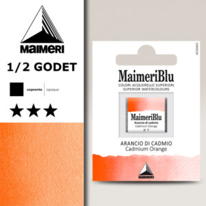 054 - Arancio Di Cadmio Colori Acquerello 1/2 Godet Maimeri Blu