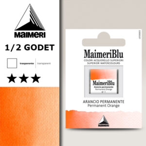 062 - Arancio Perm Colori Acquerello 1/2 Godet Maimeri Blu