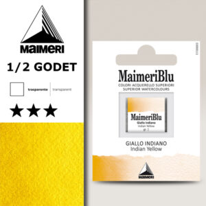 098 - Giallo Indiano Colori Acquerello 1/2 Godet Maimeri Blu