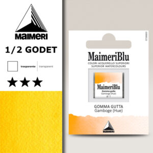 124- Gomma Gutta Colori Acquerello 1/2 Godet Maimeri Blu