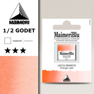 125 - Lacca Arancio Colori Acquerello 1/2 Godet Maimeri Blu