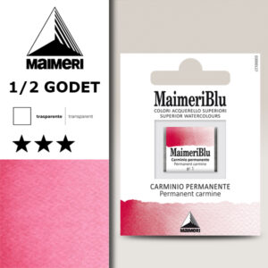 167 - Carminio Permanente Colori Acquerello 1/2 Godet Maimeri Blu