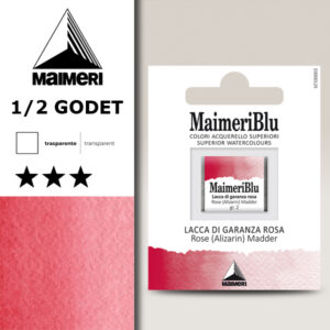 176 - Lacca Di Garanza Rosa Colori Acquerello 1/2 Godet Maimeri Blu