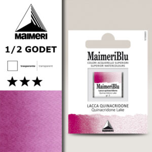 180 - Lacca Quinacridone Colori Acquerello 1/2 Godet Maimeri Blu