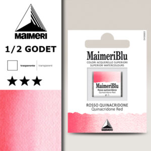 258 - Rosso Quinacridone Tiziano Colori Acquerello 1/2 Godet Maimeri Blu