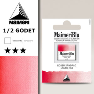 263 - Rosso Sandalo Colori Acquerello 1/2 Godet Maimeri Blu
