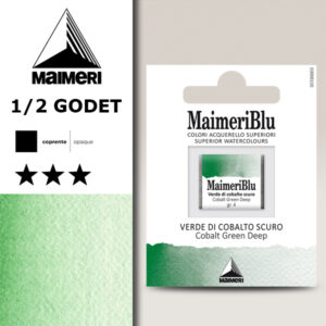 317 - Verde Di Cobalto Scuro Colori Acquerello 1/2 Godet Maimeri Blu
