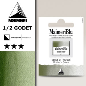 325 - Verde Di Hooker Colori Acquerello 1/2 Godet Maimeri Blu