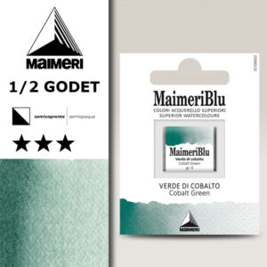 328 - Verde Di Cobalto Colori Acquerello 1/2 Godet Maimeri Blu