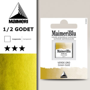 333 -Verde Oro Colori Acquerello 1/2 Godet Maimeri Blu