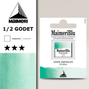 348 - Verde Smeraldo Colori Acquerello 1/2 Godet Maimeri Blu