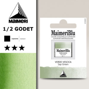 358 - Verde Vescica Colori Acquerello 1/2 Godet Maimeri Blu