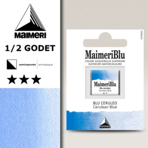 368 - Blu Ceruleo Colori Acquerello 1/2 Godet Maimeri Blu