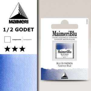 377 - Blu Di Faenza Colori Acquerello 1/2 Godet Maimeri Blu
