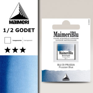 402 - Blu Di Prussia Colori Acquerello 1/2 Godet Maimeri Blu