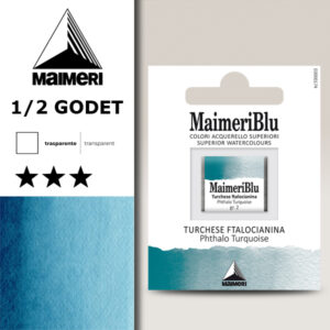 431 - Turchese Ftalocianina Colori Acquerello 1/2 Godet Maimeri Blu