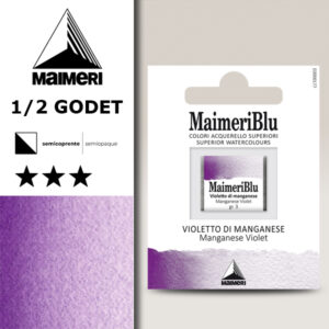 458 - Violetto Di Manganese Colori Acquerello 1/2 Godet Maimeri Blu