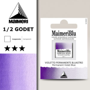 463 - Violetto Permanente  Bluastro Colori Acquerello 1/2 Godet Maimeri Blu