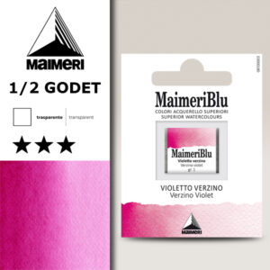 473 - Violetto Verzino Colori Acquerello 1/2 Godet Maimeri Blu