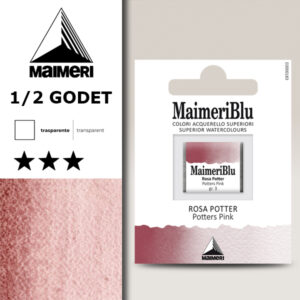 479 - Rosa Potter Colori Acquerello 1/2 Godet Maimeri Blu