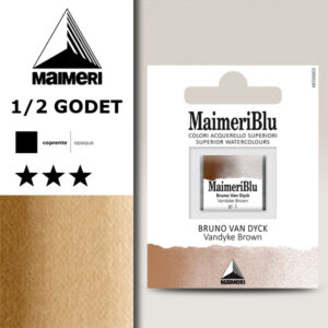 484 - Bruno Van Dyck Colori Acquerello 1/2 Godet Maimeri Blu