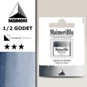 514 - Grigio Di Payne Colori Acquerello 1/2 Godet Maimeri Blu