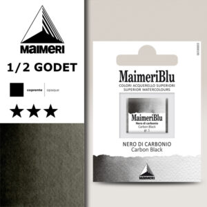 537 - Nero Di Carbonio Colori Acquerello 1/2 Godet Maimeri Blu