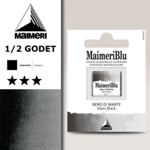 540 - Nero Di Marte Colori Acquerello 1/2 Godet Maimeri Blu