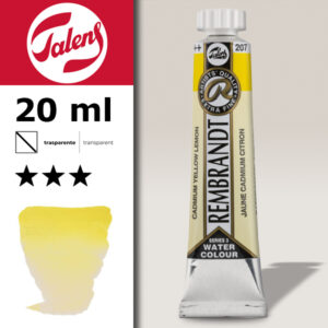 207 - Giallo Cadmio Limone Acquerello 20 ML Rembrandt Aquarel Talens