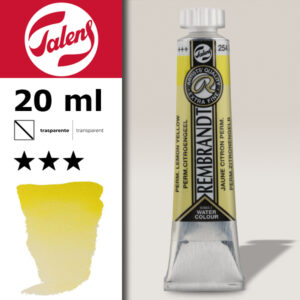 254 - Giallo Permanente Limone Acquerello 20 ML Rembrandt Aquarel Talens