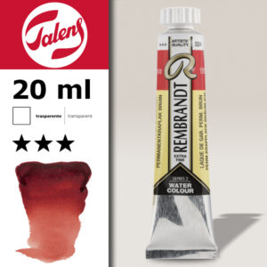 324 - Lacca Garanza Permanente Bruciata Acquerello 20 ML Rembrandt Aquarel Talens