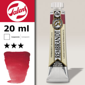336 - Lacca Garanza Permanente Acquerello 20 ML Rembrandt Aquarel Talens