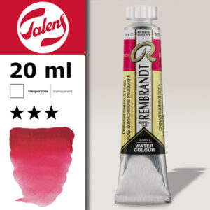 367 - Rosa Quinacridone Rossastro Acquerello 20 ML Rembrandt Aquarel Talens