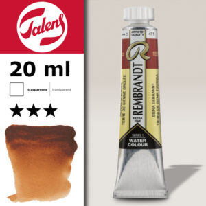 411 - Terra Siena Bruciata Acquerello 20 ML Rembrandt Aquarel Talens