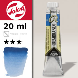 598 - Blu Ceruleo Verdastro Acquerello 20 ML Rembrandt Aquarel Talens