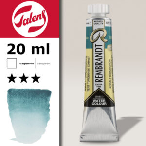 682 - Verde Cobalto Turchiaroese Acquerello 20 ML Rembrandt Aquarel Talens