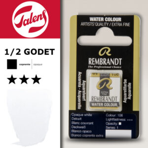 106 - Bianco Extra Opaco Acquerello 1/2 Godet Rembrandt Aquarel Talens