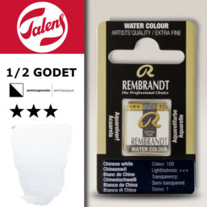 108 - Bianco Cinese  Acquerello 1/2 Godet Rembrandt Aquarel Talens