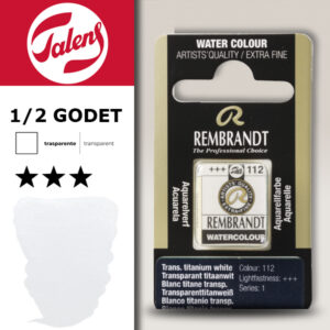 112 - Bianco Titanio Acquerello 1/2 Godet Rembrandt Aquarel Talens