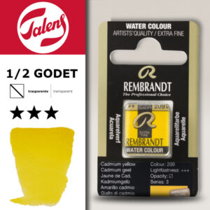 209 - Giallo Cadmio Acquerello 1/2 Godet Rembrandt Aquarel Talens